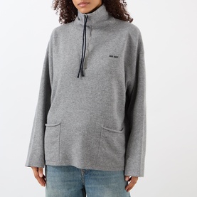 Logo Half-Zip Cashmere Sweater
