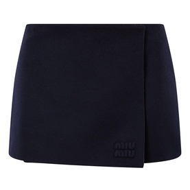 Reversible Velvet Mini Wrap Skirt