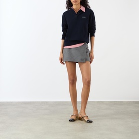 Reversible Velvet Mini Wrap Skirt