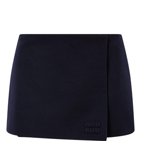 Reversible Velvet Mini Wrap Skirt