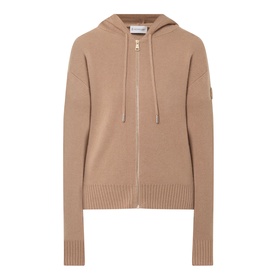 Logo Zip Knitted Hoodie