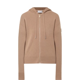 Logo Zip Knitted Hoodie