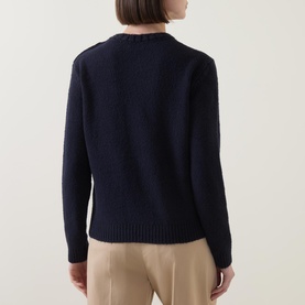 Logo Buttoned-Shoulder Sweater