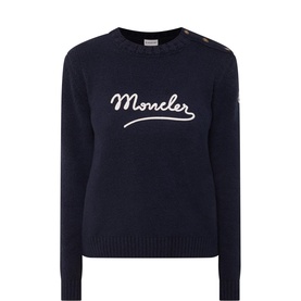 Logo Buttoned-Shoulder Sweater