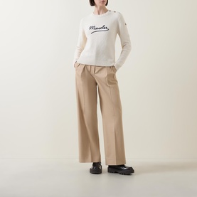 Logo Buttoned-Shoulder Sweater