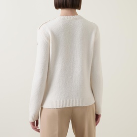 Logo Buttoned-Shoulder Sweater