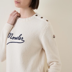 Logo Buttoned-Shoulder Sweater
