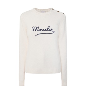 Logo Buttoned-Shoulder Sweater