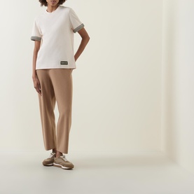 Tipped-Sleeve Logo T-Shirt