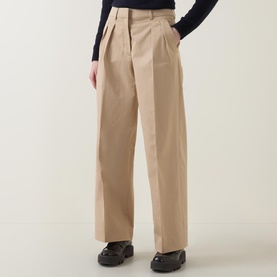 Pleated Wide Leg Trousers