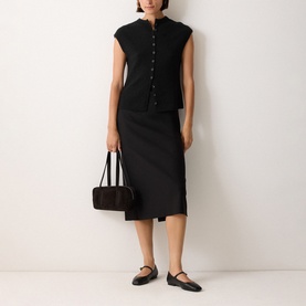 Crepe Pencil Skirt