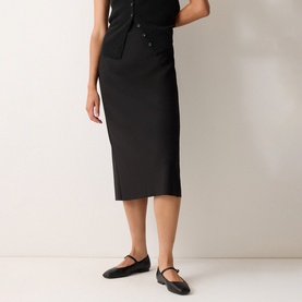 Crepe Pencil Skirt