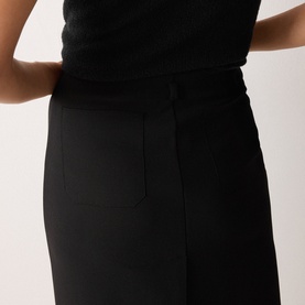 Crepe Pencil Skirt