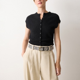 Polka Dot Calf Hair Belt