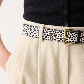 Polka Dot Calf Hair Belt
