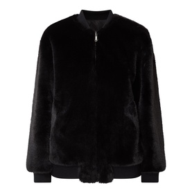 Triangle Logo Shearling Coat