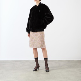Triangle Logo Shearling Coat