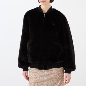 Triangle Logo Shearling Coat