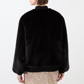 Triangle Logo Shearling Coat