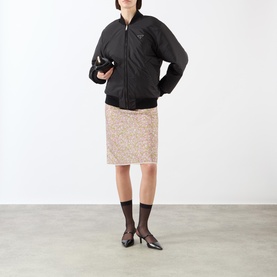 Triangle Logo Shearling Coat