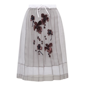 Beaded Pleated Skirt