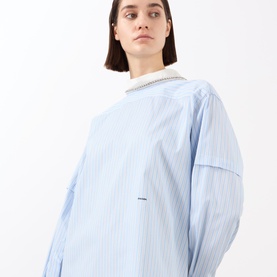 Pinstripe Shirt Dress