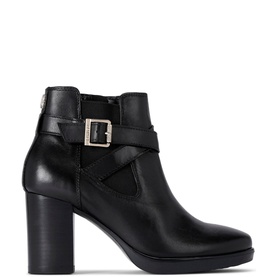 Silver 2 Wide Fit Leather Ankle Boots