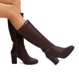 Silver 2 Wide Fit Leather Knee High Boots