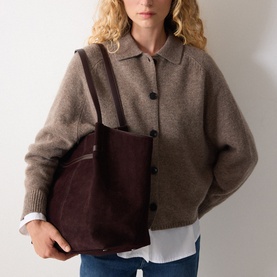 Shopper Suede Tote Bag