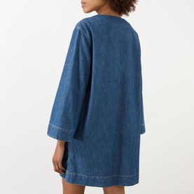 V Logo Denim Dress