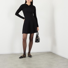 Ruched Bow Mini Dress