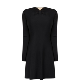 Ruched Bow Mini Dress