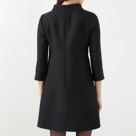 Embellished Button Mini Shift Dress