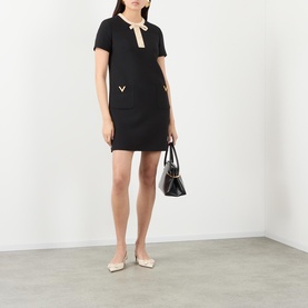 Bow Detail Mini Shift Dress