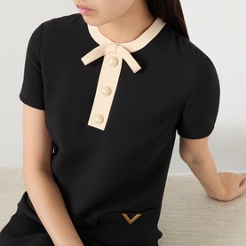 Bow Detail Mini Shift Dress