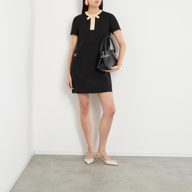 Bow Detail Mini Shift Dress