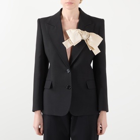 Bow Appliqu&eacute; Tailored Blazer