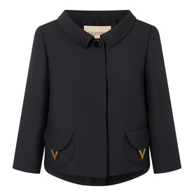 V Logo Double Pocket Jacket