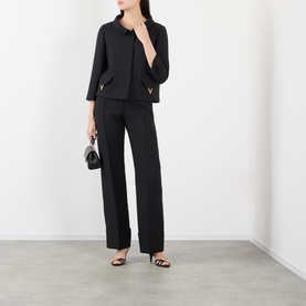 V Logo Double Pocket Jacket