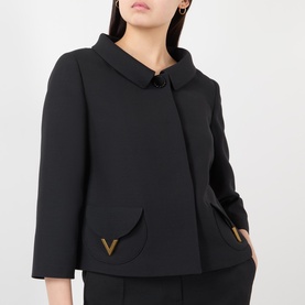 V Logo Double Pocket Jacket