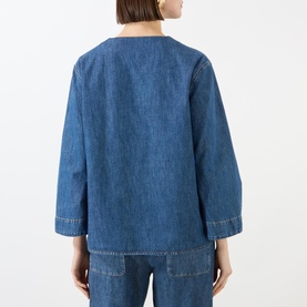 V Logo Pocket Blouse