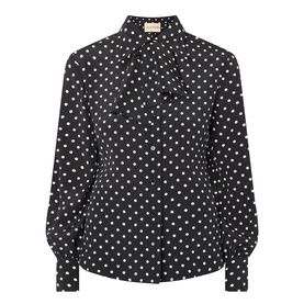 Silk Polka Dot Blouse
