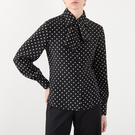 Silk Polka Dot Blouse