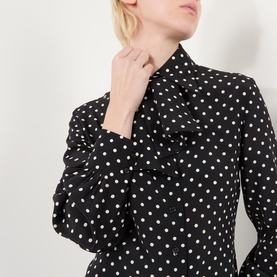 Silk Polka Dot Blouse