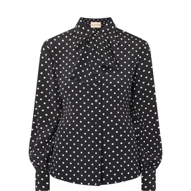 Silk Polka Dot Blouse