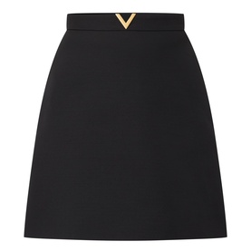 V-Logo Mini Skirt
