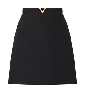 V-Logo Mini Skirt