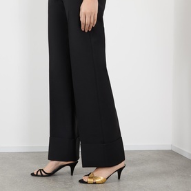 High-Rise Tailored Straight Leg Trousers