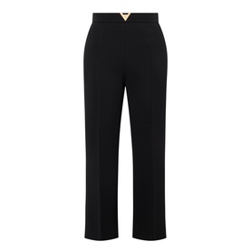 High-Rise Tailored Cropped Trousers