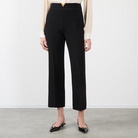 High-Rise Tailored Cropped Trousers